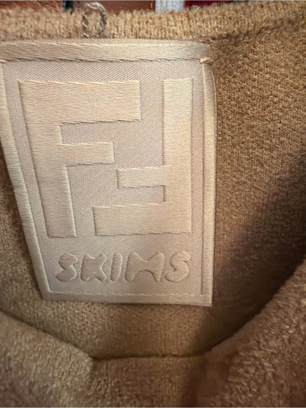 SKIMS Fendi Camel Suede Tank Mini Dress - Picture 2 of 4